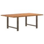 vidaXL Table à manger marron clair bois de chêne massif rectangulaire