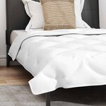 vidaXL Duvet avec Oreiller 2 Pièces Blanc 155 x 220 cm Microfibre
