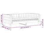 vidaXL Lit de jour avec matelas jaune 90x200 cm velours