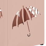 vidaXL Porte-parapluie Rose Métal Moyen Détails Décoratifs