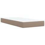 vidaXL Sommier à lattes de lit avec matelas Cappuccino 90x190 cm