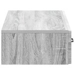 vidaXL Table d'appoint murale Sonoma gris 87 5 x 34 5 x 17 cm