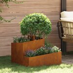 vidaXL Cache-pot de jardin Marron 60 x 60 x 50 cm