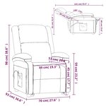 vidaXL Fauteuil de massage Gris foncé Tissu