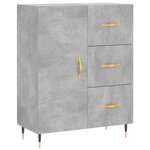 vidaXL Buffet haut Gris béton 69 5x34x180 cm Bois d'ingénierie