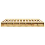 vidaXL Cadre de lit sans matelas 140x190 cm bois massif de chêne