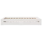 vidaXL Cadre de lit sans matelas blanc 120x190 cm bois de pin massif
