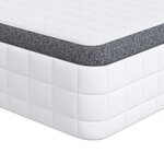 vidaXL Matelas 2 Pièces Blanc  Gris 60 x 200 cm Tissu tricoté