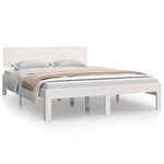 vidaXL Cadre de lit sans matelas blanc 150x200 cm