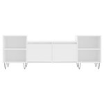 vidaXL Meuble TV Blanc 160x35x55 cm Bois d'ingénierie