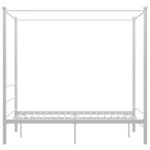 vidaXL Cadre de lit à baldaquin sans matelas blanc métal 120x200 cm