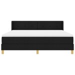vidaXL Lit à ressorts avec matelas Noir 200 x 180 cm Polyester