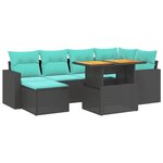 vidaXL Salon de jardin 11 Pièces avec coussins beige résine tressée