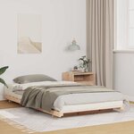 vidaXL Cadre de lit surélevé Marron 90 x 190 cm Bois massif en pin