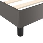 vidaXL Sommier à lattes de lit avec matelas Gris 160x200 cm Similicuir