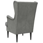 vidaXL Fauteuil Gris foncé Velours