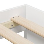 vidaXL Cadre de Lit de Rangement Blanc 100x200 cm