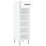 vidaXL Armoire à chaussures blanc 30x35x105 cm bois d'ingénierie