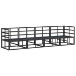 vidaXL Ensemble de canapé de jardin avec coussin 4 Pièces Noir Aluminium