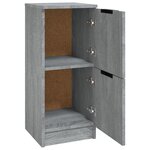 vidaXL Buffets 2 Pièces Sonoma gris 30x30x70 cm Bois d'ingénierie