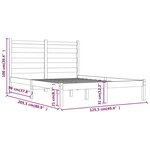 vidaXL Cadre de lit Bois de pin massif 120x200 cm