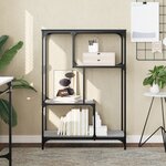 vidaXL Bibliothèque sonoma gris 81x36x115cm bois d'ingénierie et acier