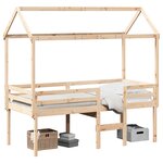 vidaXL Lit haut sans matelas 75x190 cm bois de pin massif