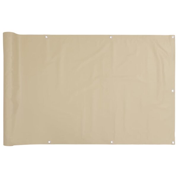 vidaXL Écran de balcon Beige 75x300 cm Tissu Oxford