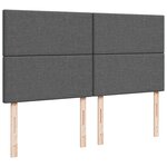 VidaXL Cadre de lit ottoman avec matelas gris foncé 200x200cm tissu
