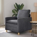 vidaXL Canapé Gris foncé 76 x 81 x 87 5 cm Polyester