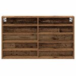 vidaXL Cabinet d'Affichage avec étagère Bois Ancien 100 x 15 x 58 cm