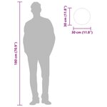 vidaXL Miroir mural Argenté Ø 30 cm Rond