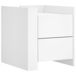 vidaXL Table de chevet blanc 45x50x50 cm bois d’ingénierie