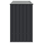 vidaXL Boîte de Rangement de Jardin Noir 214 x 82 x 132 cm Acier