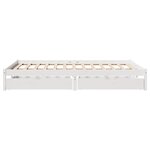 vidaXL Cadre de lit sans matelas blanc 135x190 cm bois de pin massif