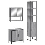 vidaXL Ensemble de meubles de salle de bain 3 Pièces Sonoma gris