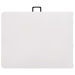 vidaXL Table pliable de jardin avec 2 bancs 180 cm Acier et PEHD Blanc