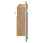vidaXL Armoire Miroir LED Chêne Artisanal 100x12x45 cm Bois d'ingénierie