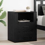vidaXL Cabinet de chevet Chêne noir 50 x 36 x 60 cm Bois d'ingénierie