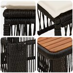 vidaXL Ensemble de salle à manger pour jardin 3 Pièces Beige et crème