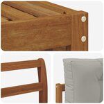 vidaXL Ensemble de canapés d'extérieur 7 pc Gris Naturel et Clair