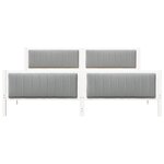 vidaXL Cadre de lit avec tête de lit Blanc et gris clair 200 x 200 cm