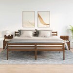 vidaXL Tables de chevet 2 pièces avec 2 tiroirs Chêne brun 40 x 36 5 x 62 cm