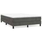 vidaXL Cadre de lit Gris foncé 140 x 200 cm Velours