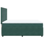vidaXL Sommier à lattes de lit et matelas Vert foncé 140x200cm Velours