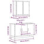 vidaXL Ensemble de meubles de salle de bain 2 Pièces Chêne marron