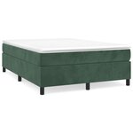 vidaXL Cadre de lit sans matelas vert foncé 140x200 cm velours