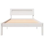 vidaXL Cadre de lit Blanc 100 x 200 cm Bois massif en pin
