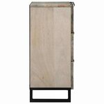 vidaXL Buffet Blanc 60 x 33.5 x 75 cm Bois de manguier massif