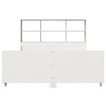 vidaXL Lit bibliothèque sans matelas blanc 140x200 cm bois massif
